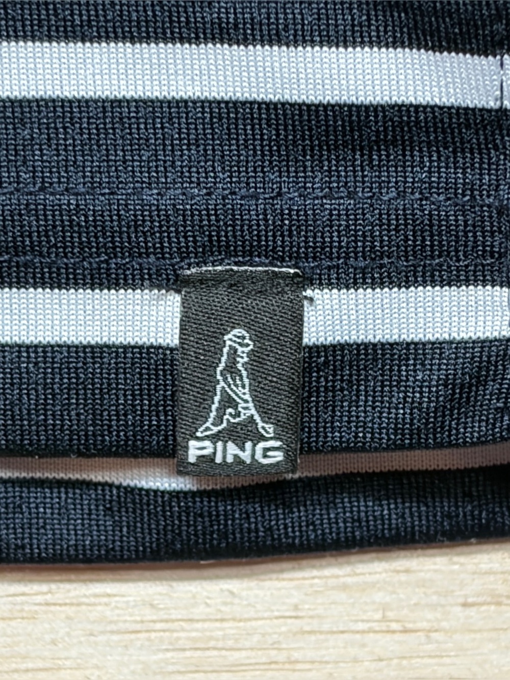 Ping Kent State Golden Flashes Polo Golf Performance Shirt Men’s Lg Blue Stripes - Picture 3 of 10